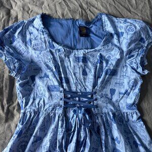 Beauty and the Beast Limited Edition Torrid Blue Ruffle Layered Dress - size 22